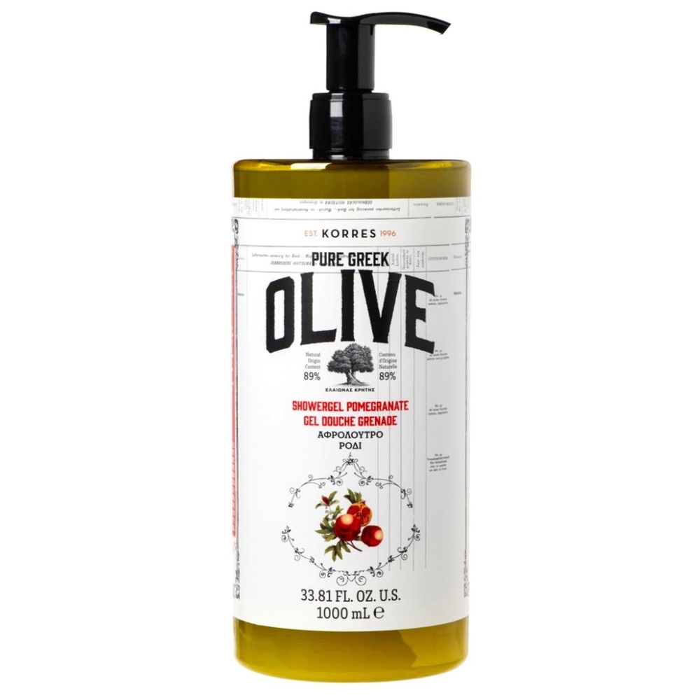 Pure Greek Olive Shower Gel Pomegranate 1 Liter